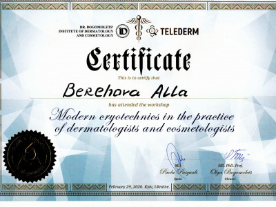 Берегова Алла Анатоліївна Дипломи 5